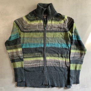 Eddie Bauer full zip Sweater womens XL 20 x 27 gray